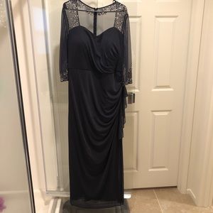 Alex evening dress charcoal with Sequins